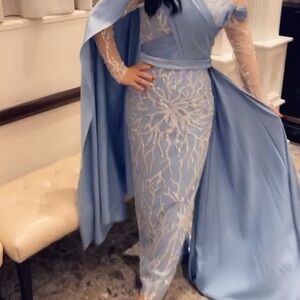 Elegant Blue Evening Gown